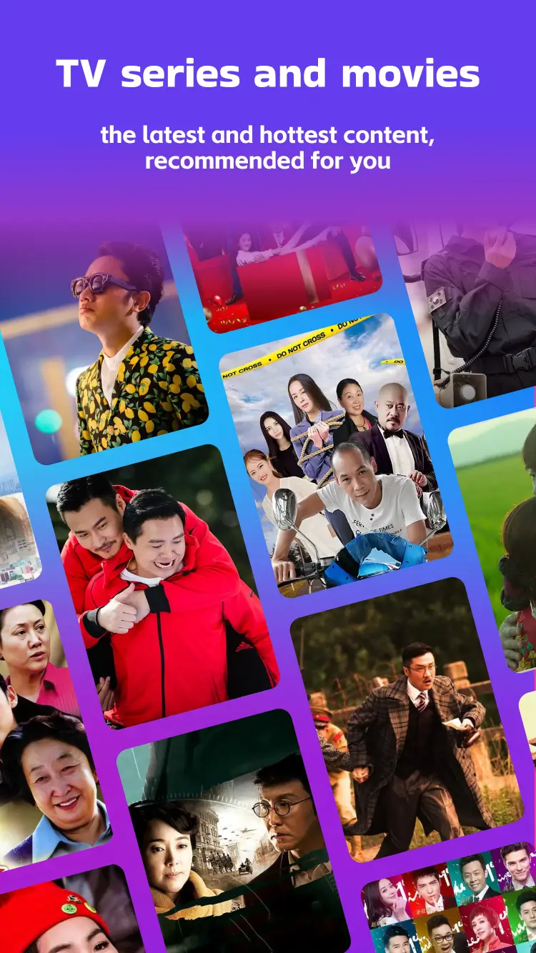 LOKTV APK interface showing TV series and movies collection